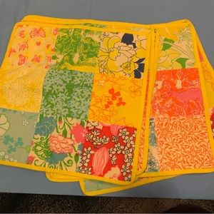 Lilly Pulitzer classic patchwork napkins -set of 8. Vintage. Perfect condition